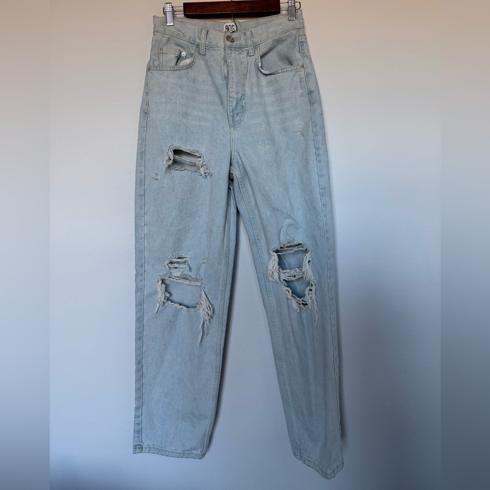 BDG Distressed Light Blue Baggy Women's Jeans